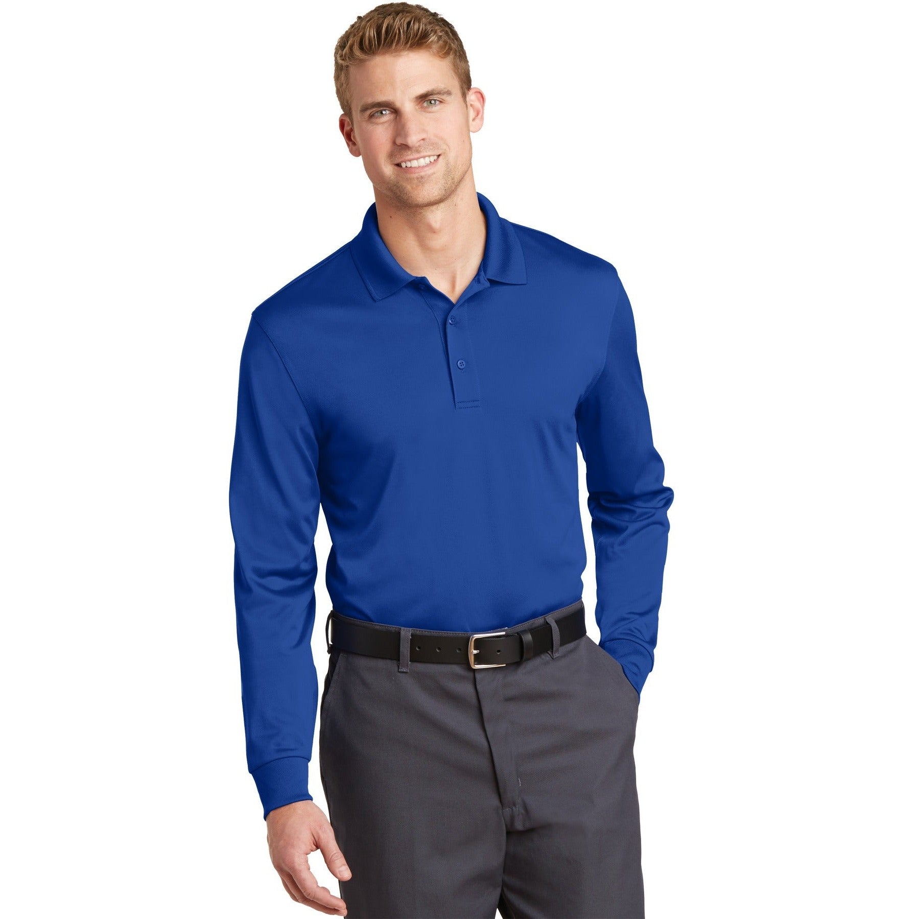 CornerStone-CornerStone® Select Snag-Proof Long Sleeve Polo. CS412LS-MedTech-4